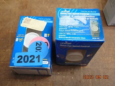 (LOT OF 2) NEW Leviton 6639-10Z Quiet Fan Speed Control Trimatron 3 Color 120V • $17.50