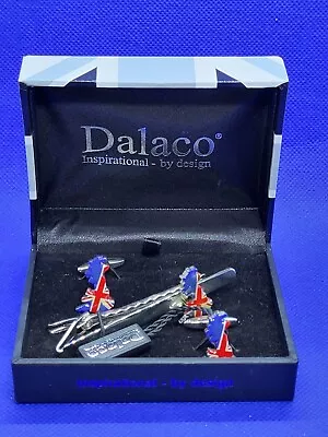 A Great Cufflinks & Tie Clip Set. Union Jack Great Britain Design. Boxed.  • £19.99