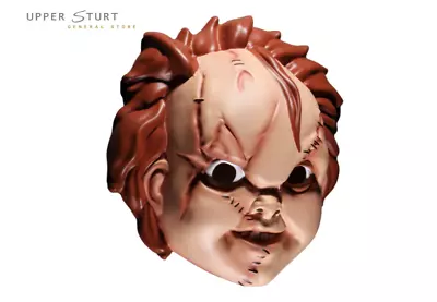 Child's Play Chucky Vacuformed Plastic Mask Halloween Room Decoration 25cmx29cm • $69.99