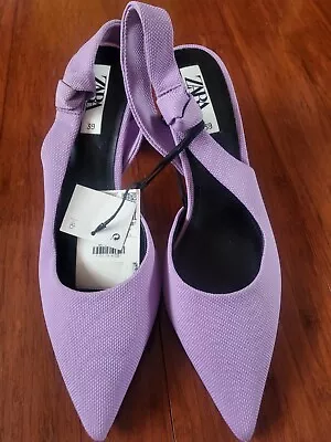 Brand New Zara Trafaluc Size 39 Light Purple 2 Inch Heels • $30