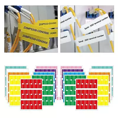 600x Cable Marker Sticker Identification Labels Paper Tag Self-Adhesive • £11.84