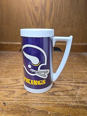 Vtg 1976 Thermos Minnesota Vikings Mug 16oz Cup • $10
