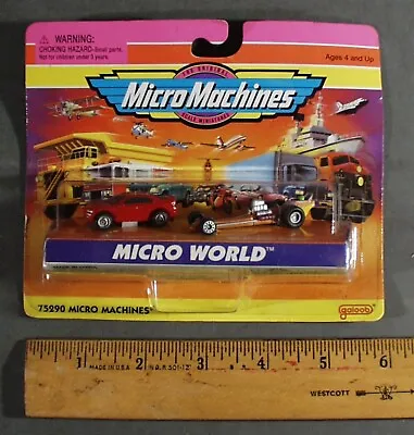 Micro Machines Micro World Dodge Avenger & '60s Slingshot Dragster #75290 NIP • $30