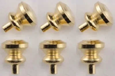 Dollhouse Miniature Knobs - Brass Finish - (6 Pack) - #05532 - 1:12 Scale • $5