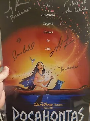 11x17 Pocahontas Photo Signed By Judy Kuhn Irene Bedard And Mel Gibson W/BAS • $480