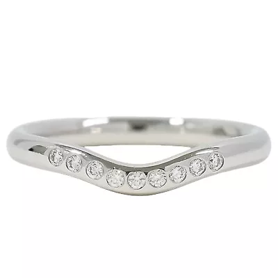 Tiffany & Co. Curve Band Ring Diamond Pt950 Platinum US 5 3.8g • $878.90