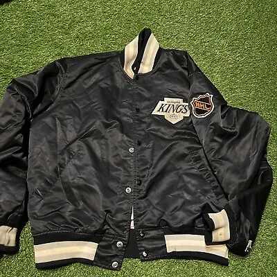 Vintage LA Kings Starter Satin Bomber Jacket Size Large • $179.99