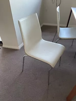 $300 • Buy Dining Chairs White Leather