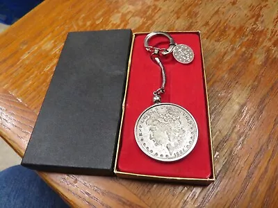 1884 Us Silver Dollar With Religous Medal Key Chain • $40