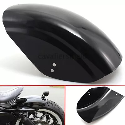 Vivid Black Motorcycle Rear Fender Mudguard For Harley Bobber Sportster 883 1200 • $56.38