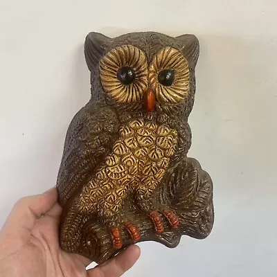 Vintage Owl Wall Hanging Art Decor Owl 7”x5”(Foamcraft) Plaque • $12