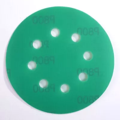 Wet And Dry Sanding Discs 125mm 5 Inch Sandpaper Film Pads 400-2000 GRIT 8 Hole • £6.49