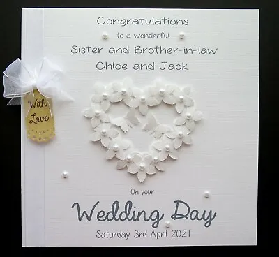 LARGE 8  Personalised Wedding Day Congratulations Card ANY/NO RELATION • £6.79