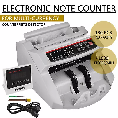 £79.99 • Buy Money Bill Note Counter Currency Detector Detect Counterfeit Digital Banknote