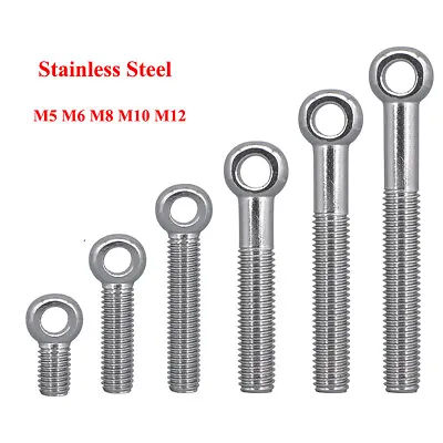 Stainless Steel Eye Screws Eyebolt O-Ring Eyelet Screw Fastener M5 M6 M8 M10 M12 • $2.55