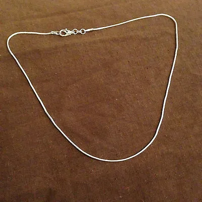 1mm Extra Long Silver Plt Snake Chain Necklace Pendant Sterling 24-38  925 SN1S • £2.99