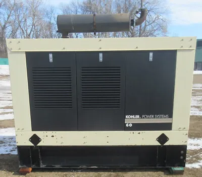 62 Kw Kohler / John Deere Diesel Generator - 4.5L 4 Cyl. - 359 Hours - Mfg. 2007 • $17500