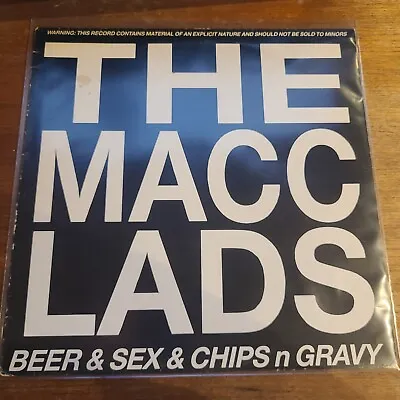 The Macc Lads Beer & Sex Chips N Gravy Vg/vg Vinyl Lp 33 Giri • £15.39