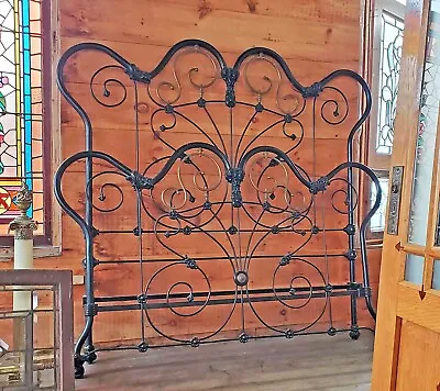Victorian Queen Size Brass And Iron Bed • $2500