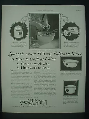 1925 Vollrath Kitchenware White Ware Pan Dishes Boiler Vintage Print Ad 11889 • $4.98