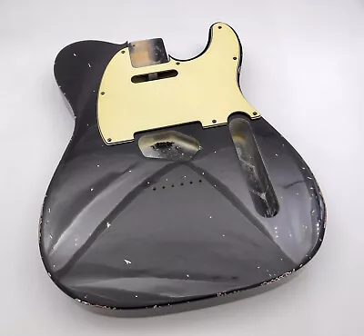 Nitro Lacquer Aged Relic Black T-Style Vintage Custom Guitar Body • $325