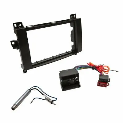 Mercedes Double DIN Car CD Facia Fascia Fitting Kit Audio Stereo Adapter Plate • £16.21