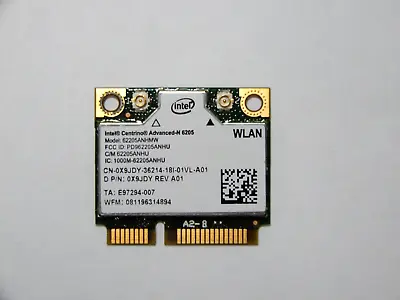 Genuine Intel Centrino Advanced-n 6205 Wifi 62205anhmw Mini Pci-e Half Full Size • $4.99