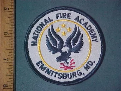 National Fire Academy ~ Emmitsburg  Maryland MD. 3  Patch (Rare Blue Border) • $6.99