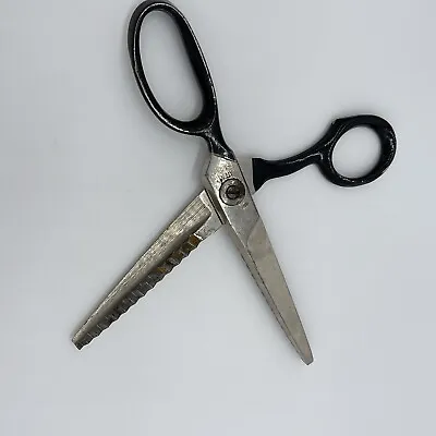 JOY Pinking Shears Sewing Scissors Metal USA Patent Pending Vintage Office Craft • $5.22