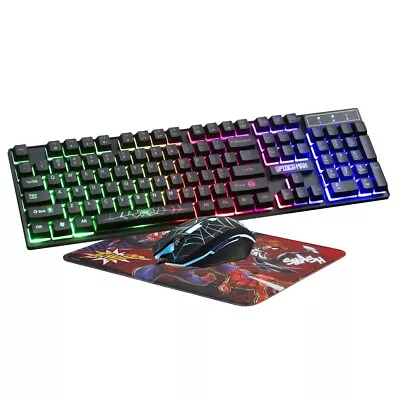 Marvel Spider-Man 3-In-1 Computer Gaming Bundle Mouse Keyboard And Mouse Pad • $37