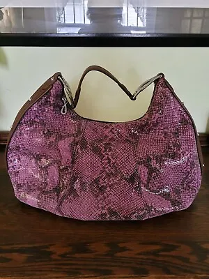 Judith Ripka - Soho Embossed Snakeskin Leather Hobo Bag • $35
