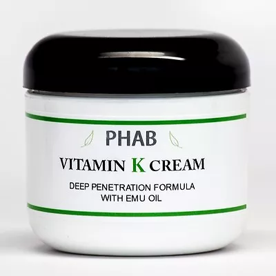 VITAMIN K CREAM SPIDER VEINS UNDER EYES DARK CIRCLES BRUISING SCARS ROSACEA 4oz • $39.92