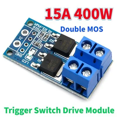 DC 5V-36V 15A(Max 30A) 400W Dual High-Power MOSFET Trigger Switch Drive Module • $1.22