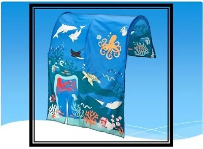 Brand New IKEA KURA Bed Tent Ocean Animals Pattern • £69.99