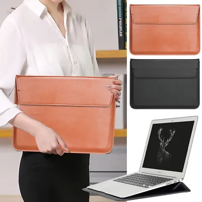 £8.94 • Buy Sleeve Slim PU Leather Laptop Bag Stand Case For Apple IPad Macbook Pro Air  UK