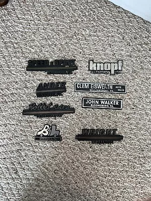 Lot Of 8 Vintage Car Dealer Emblems Nameplates - Plastic • $25