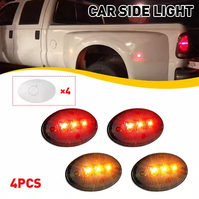 For Ford LED F-Series F350 Fender Bed Marker Side Lights Smoked Lens Amber + Red • $13.99