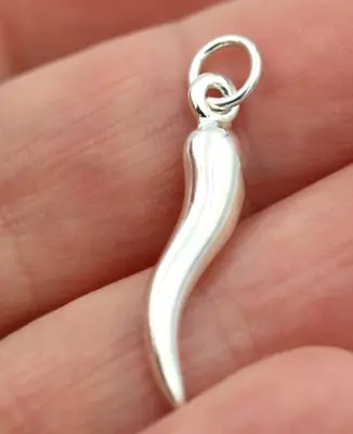 Genuine Sterling Silver 925 Lucky Horn Of Plenty Pendant / Charm -Free Post • £26.54