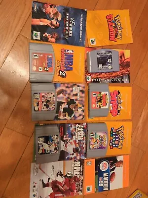 Lot Of N64 Games And Manuals Pokemon NBA Madden • $41