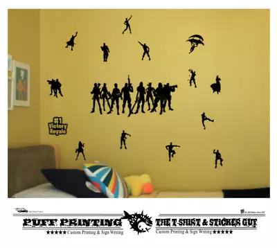 Funny Fortnite Dancing Characters  Stickers Decals Vinyl Wall Art Gaming  Sign • £3.59