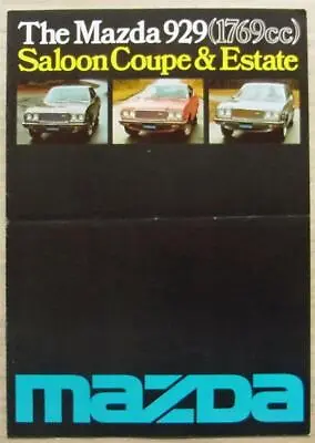 MAZDA 929 1769cc Car Sales Brochure Feb 1978 Reprint Of March 1976 • $18.66