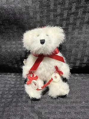 Boyds Bears H K Bearlove Plush Message XOXO White Red Jointed Teddy • $12