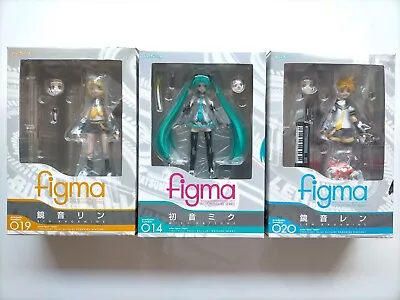 Figma Hatsune VOCALOID Hatsune Miku Kagamine Rin & Len  Max Factory Set Of 3 • $182.60