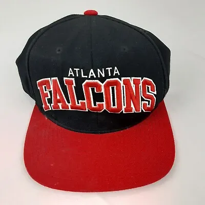 Mitchell Ness Atlanta Falcons Hat Snapback Cap Spellout NFL Adjustable Trucker • $13.99