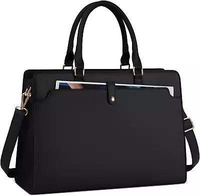 Laptop Tote Bag For Women 15.6 Inch Leather Work Bag Waterproof Briefcase Office • $74.46
