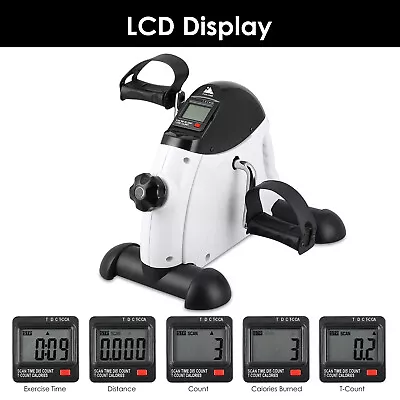 Mini LCD Exercise Bike Arm Leg Pedal Exerciser W/ Handle Adjustable Resistance • $42.29