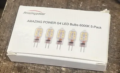 Amazing Power G4 LED Bulb 12V Bi Pin 5 Count (Pack Of 1) Warm White 6000K • $9.99