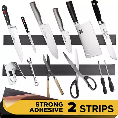 Adhesive Magnetic Strip For Knives Kitchen With Multipurpose Use As Knife Holder • $10.99