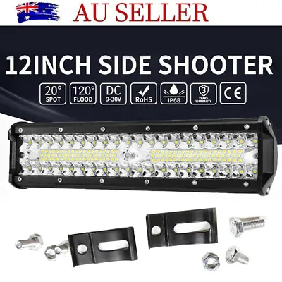 12inch  CREE LED Light Bar Side Shooter Combo Beam Work Driving OffRoad 4WD  AU • $23.80