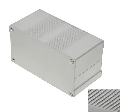 Silver Aluminum Project Box Small Enclosure Case Electronic DIY-Medium-S • $12.99